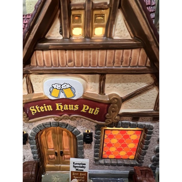 Lemax Stein Haus Pub Caddington Village 2014 45723 Christmas Village Brew Beer - Picture 4 of 14